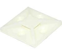 RS PRO Base di fissaggio autoadesiva, in nylon 66, 38,5 mm x 38,5 mm, per fascette da 7,6 mm → 10,2 mm, 100 pezzi, confezione da 100 pezzi