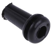 RS PRO Boccola cavo fino a Ø 6,35 mm, foro Ø 9,52 mm, PVC nero, confezione da 50 pezzi