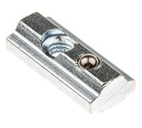 RS PRO Componente di collegamento, scanalatura, elemento di fissaggio e collegamento per 5 mm, M5, L. 18 mm, adatto per 20 mm, confezione da 10 pezzi