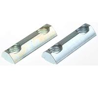 RS PRO Componente di collegamento, scanalatura, elemento di fissaggio e collegamento per 8 mm, M8, L. 36 mm, adatto per 40 mm, confezione da 2 pezzi