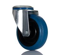 RS PRO, Cuscinetto rotante, ruota Ø 125 mm, 230 kg, Ges H. 154 mm, ruota B. 40 mm, bullone singolo, materiale gomma