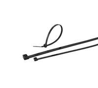 RS PRO Fascette stringicavo in polipropilene nero, 7,6 mm x 300 mm, 100 pezzi, confezione da 100 pezzi
