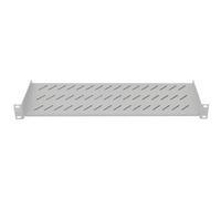 RS PRO Fondo 2U, in acciaio grigio, ventilato, 483 mm x 400 mm x 88 mm