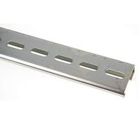 RS PRO Guida DIN DIN in acciaio forata G, H. 15 mm B. 32 mm, L. 1 m, confezione da 5 pezzi