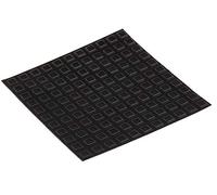 RS PRO Piedini autoadesivi, adesivi, quadrati, 2,5 mm, nero, ø 10,2 mm, PUR, massimo 65,6 °C, confezione da 121 pezzi