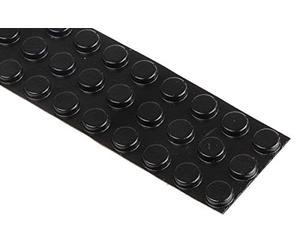 RS PRO Piedini autoadesivi cilindrici, 3,2 mm, nero, ø 9,5 mm, PUR, max 65,6 °C, confezione da 75 pezzi