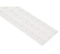 RS PRO Piedini autoadesivi, cilindrici, 3,2 mm, trasparenti, ø 9,5 mm, PUR, 65,6 °C max, confezione da 75 pezzi