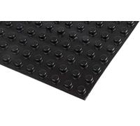 RS PRO Piedini autoadesivi cilindrici, 4,8 mm, nero, ø 9,5 mm, PUR, max 65,6 °C, confezione da 100 pezzi