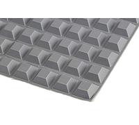 RS PRO - Piedini autoadesivi quadrati, 7,6 mm, grigio, ø 20,6 mm, PUR, massimo 65,6 °C, confezione da 49 pezzi
