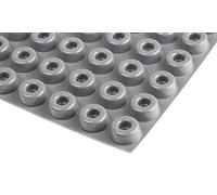 RS PRO Piedini autoadesivi, rotondi, 10,2 mm, grigio, ø 22,3 mm, PUR, max 65,6 °C, confezione da 36 pezzi