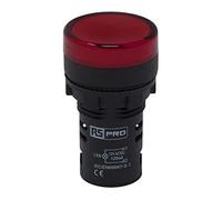 RS PRO Rilevatore di luce 12 V ac/dc rosso, diametro di taglio 22 mm, montaggio a pannello LED, vite IP 65