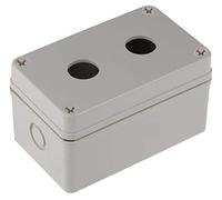 RS PRO Stazione di controllo a vuoto, 2 x Ø 22 mm, 70 x 130 x 80 mm, grigio, plastica, IP 66