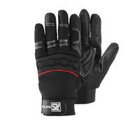 RS SLIP STOP - Guanti da montaggio in ecopelle con rete di ilikonnet, taglia 09, 1 paio/nero/tipo meccanico/guanti da lavoro protettivi/con chiusura in velcro