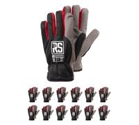 RS Synth TEC guanti invernali isolati di montaggio guanti in similpelle/taglia 11, 12 paia/nero grigio/guanti da lavoro in pelle guanti protettivi/rifiniti con un polsino