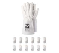 RS TIGON Guanti da Saldatore Assemblaggio Guanti in pelle bovina/Taglia 10, 12 paia/bianco/guanti da lavoro in pelle/guanti in pelle guanti protettivi/per saldatura TIG