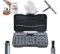 Rs1 Ratchet 24-in-1 Screwdriver Set, T Handle Ratchet Screwdriver, DIY ScrewdriverSet Magnetic Compact and Portable Ratchet, Precision Repair Tool Kit for Electronic Repair, Furniture, Computer