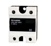 RS1A48D60 2pcs Input 5V 12V 24V 32V SSR Relay Solid State,Triac Output 60A /42-530V AC Voltage Control Relay Switch Module