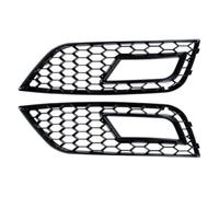RS4 Style Honeycomb Mesh Fenful Bumper Fog Light Grille Copre compatibili con A4 B8 5 Facelift 2013 2013 2014 2016 Modelli(Black)
