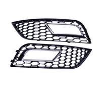 RS4 Style Honeycomb Mesh Fenful Bumper Fog Light Grille Copre compatibili con A4 B8 5 Facelift 2013 2013 2014 2016 Modelli(Chrome)