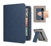 RSAquar Custodia per Kindle Colorsoft Signature Edition e All-New Kindle Paperwhite (Uscita 2024), Custodia protettiva completa con funzione Sleep/Wake automatica e supporto pieghevole - Blu