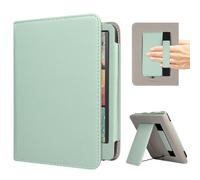 RSAquar Custodia per Kindle Colorsoft Signature Edition e All-New Kindle Paperwhite (Uscita 2024), Custodia protettiva completa con funzione Sleep/Wake automatica e supporto pieghevole - Agave Verde