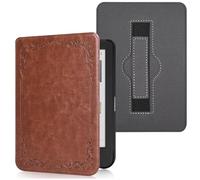 RSAquar Custodia per Kobo Clara Colour | BW | 2E, Tolino Shine Colour/Shine 5/4 con Laccio per Mano, Copertura Protettiva Sottile con Effetto di Sospensione/Risveglio Automatico (Marrone)