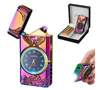 RSBYE Accendino Elettrico Aquila con Quadrante Freddo, Ricaricabile USB con Indicatore di Batteria, al Plasma a Doppio Arco, Un Regalo Speciale (Multi)