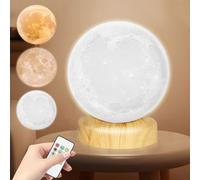 Rsccleaner - Lampada per terapia della luce, 10000 Lux con 3 temperature di colore, luminosità regolabile, timer e funzione memoria, lampada solare con telecomando per camera da letto, ufficio,