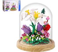RSDHFLY Set di 545 mattoncini per bonsai, collezione botanica per la casa, set di mattoncini per adulti e bambini (fiori di bonsai)