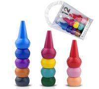 Rseuphiee 12 colori per bambini Pastelli a cera, Pennarelli per dita sicuri e non tossici, Giocattoli Montessori, Tempo artistico vivace, perfetti per graffiti, progetti fai-da-te e ore creative