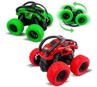 Rseuphiee 2 Pezzi Monster Truck, Auto Giocattolo per Bambini, Inerzia, Fuori Strada 360° Stunt Rotazione, per Più di 3 Anni, Compleanno