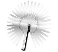 Rseuphiee 32 Lame Spessimetro, Spessimetro a Lamelle in Acciaio Inox, Metrico e Imperiale Spessimetri Professionale, Pieghevole Misurazione per misurare la Larghezza Lo Spessore della Fessura.