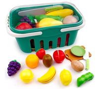 Rseuphiee Cucina Giocattolo per Bambini, Frutta e Verdura Giocattolo, Frutta da Tagliare Giocattolo, Giocattolo Educativo Montessori, Verdure Giocattolo per Bambini, Giochi di Ruolo Regalo