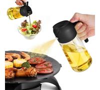 Rseuphiee Spruzzino Olio Per Friggitrice Aria, 2 in 1 Spruzzatore Olio 470ml, Dosatore Olio Cucina, Nebulizzatore Olio Cucina, può Spruzzare Olio e Versare, per Grigliare, Cuocere al Forno
