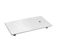 RSG Piastra per treppiede in acciaio inox con filettatura M10, 4 piedini regolabili, lunghezza 220 mm, larghezza 142 mm, peso 1470 g