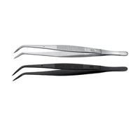 RSG Pinzetta a punta curva in acciaio inox 18/8, lunghezza 160 mm