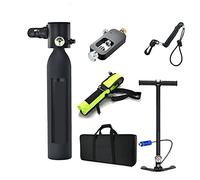 RSGXLFQZVAK Bombola Subacquea, Bombola di Gas Riserva Emergenza Subacquea Portatile Dotata Un Set Completo Bombole Ossigeno for Respiratori Subacquei,per Principianti(Black Package D)