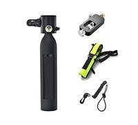 RSGXLFQZVAK Bombola Subacquea, Bombola di Gas Riserva Emergenza Subacquea Portatile Dotata Un Set Completo Bombole Ossigeno for Respiratori Subacquei,per Principianti(Black Package B)