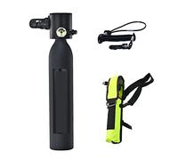 RSGXLFQZVAK Bombola Subacquea, Bombola di Gas Riserva Emergenza Subacquea Portatile Dotata Un Set Completo Bombole Ossigeno for Respiratori Subacquei,per Principianti(Black Package A)