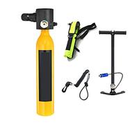 RSGXLFQZVAK Bombola Subacquea, Bombola di Gas Riserva Emergenza Subacquea Portatile Dotata Un Set Completo Bombole Ossigeno for Respiratori Subacquei,per Principianti(Yellow Package C)