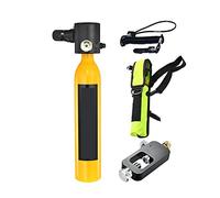 RSGXLFQZVAK Bombola Subacquea, Bombola di Gas Riserva Emergenza Subacquea Portatile Dotata Un Set Completo Bombole Ossigeno for Respiratori Subacquei,per Principianti(Yellow Package B)