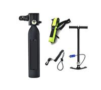 RSGXLFQZVAK Bombola Subacquea, Bombola di Gas Riserva Emergenza Subacquea Portatile Dotata Un Set Completo Bombole Ossigeno for Respiratori Subacquei,per Principianti(Black Package C)