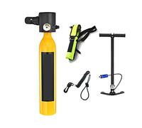 RSGXLFQZVAK Bombola Subacquea, Bombole di Gas Scorta Subacquee Portatili Dotate Un Set Completo Respiratori Subacquei,per Principianti(Yellow Package C)