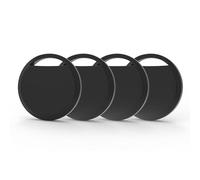 RSH Air Tag 4 Pezzi, Smart Tracker Localizzatore Funziona con Apple Dov'è App (solo iOS), Bluetooth Trova Oggetti per Chiavi/Bagagli/Valigie/Portafogli, Batteria Sostituibile, Nero