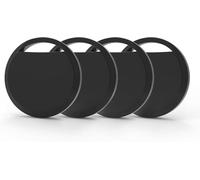RSH Air Tracker Tag 4-Pack, Smart Tracker Localizzatore Funziona con Apple Dov'è App (Solo iOS), Bluetooth Trova Oggetti per Chiavi/Bagagli/Valigie/Portafogli, Batteria Sostituibile， Nero