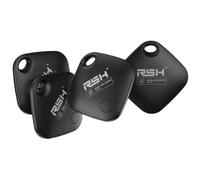 RSH Android Smart Tag - 4 localizzatori di chiavi, compatibile con Google il mio dispositivo (solo Android), Bluetooth per bagagli, borse, valigie, portafogli, colore nero