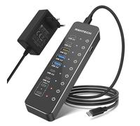 RSHTECH Hub USB C Alimentato 10 Porte 66W con 3 Porte USB-3.2 da 10Gbps (2C+1A), 4 Porte USB 3.0 (2C+2A), 2 Porte USB-C Ricarica Rapida PD 45W e PD 100W, USB Hub per Laptop, RSH-ST10P