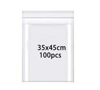 Rshuhx 100 pcs Sacchetti Plastica 35 X 45cm Richiudibili Addensare 160μm Piccoli Chiusura asacchetti Trasparente Chiusura con Cerniera a Pressione Adatto per la Classificazione di Piccoli articoli