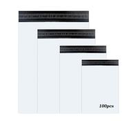 Rshuhx Buste per Spedizioni in Plastica 120 Micron Piccoli/Nuovo Materiale Buste Postali Pacchi Imballaggio per Spedizioni Vinted/Sacchetti di Opachi Impermeabili Antistrappo Autoadesivi 100pcs