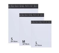 Rshuhx Buste per Spedizioni Vinted 20 * 30cm 30 * 40cm 35 * 45cm Imballaggio per Spedizioni Impermeabile e Resistente per Libri, Vestiti, Scatola di Scarpe, Camicia, Maglione (3 Miste, Bianco, 30pz)